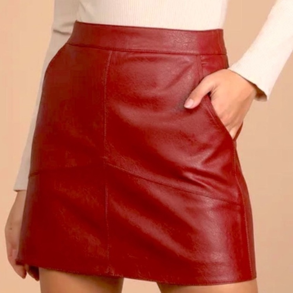 NWT Lulus Faux Leather Mini Skirt - S
